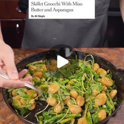 Skillet Gnocchi With Miso Butter And Asparagus NYT top 25