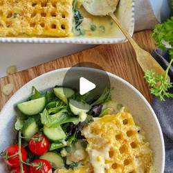 20 Minute Waffle Fish Pie