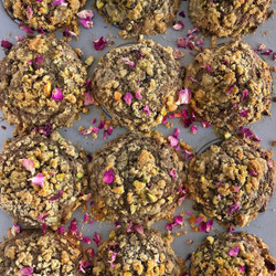 Buckwheat Banana Muffins With Pistachio-cardamom Crumble