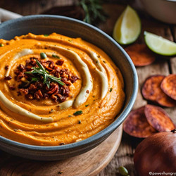 Roasted Sweet Potato Hummus (no Beans)