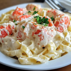 Crab Fettuccine Alfredo