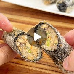 Crispy Rice Paper Seaweed Rolls