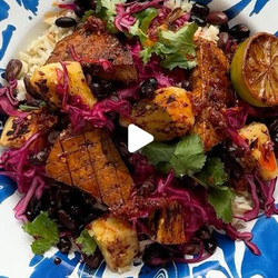 Chilli Tofu &amp; Pineapple Rice Bowl