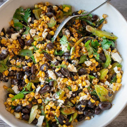 Ayocote Morado And Charred Corn Salad