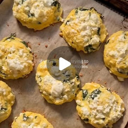 Spinach Feta High-protein Egg Biscuits