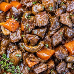 Braised Beef &amp; Mushrooms