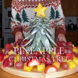 Pineapple Christmas Tree Fruit Platter