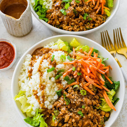 Chicken Lettuce Wrap Bowls