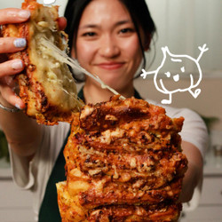 50 Garlic Clove Cheesy Pull Apart Bread