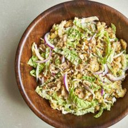 Cabbage With Crisp Tofu And Peanut-lime Dressing
