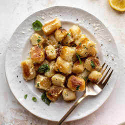 15 Minute Lemon Parmesan Cauliflower Gnocchi