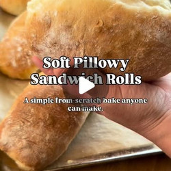 Soft Pillowy Sandwich Rolls stretch fold bread