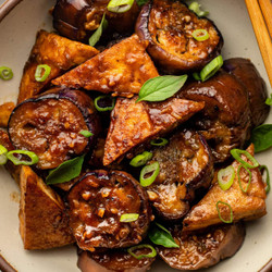 Sticky Chinese Eggplant And Tofu