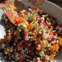 Seasonal Fruit Salad With Honey Orange Poppyseed Dressing