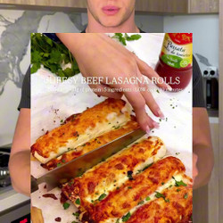 Cheesy Beef Lasagne Rolls