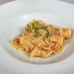 Homemade Boursin Cheese and Tomato Pasta