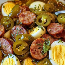 Pickled Sausage, Eggs, And Jalapeños