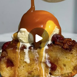Sticky Date &amp; Caramelised Pecan Crumpet Pudding - easy dessert