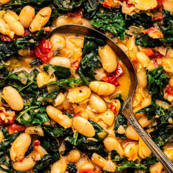 Braised White Beans &amp; Greens