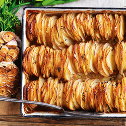 Garlic And Thyme Potato Stack