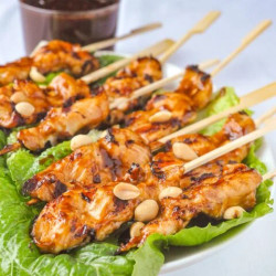Peanut Butter Sriracha Chicken Satay