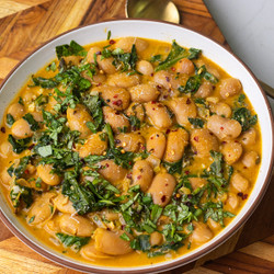 Creamy Pumpkin Butter Beans (vegan)