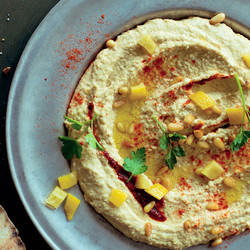 Hummus With Preserved Lemon And Cumin, Double Lemon Roast Chicken