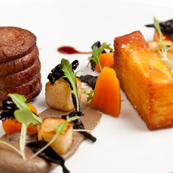 Sous Vide Fillet Of Beef, Pomme Anna And Mushroom Purée