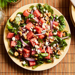 Watermelon &amp; Goat Cheese Salad With Citrus Vinaigrette