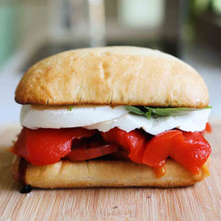 Air fryer Ciabatta Caprese Sandwich