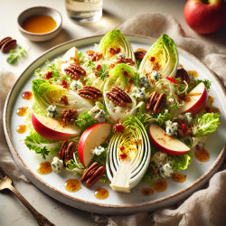 Endive, Apple, and Blue Cheese Salad with Spiced Candied Pecans