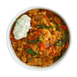 Red Lentil Lasagna Soup