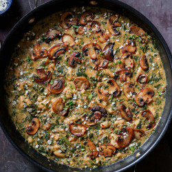 Spinach Mushroom Beans