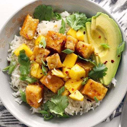 Mango Coconut Tofu Bowls