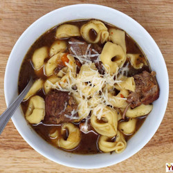 Italian Style Beef And Tortellini Soup