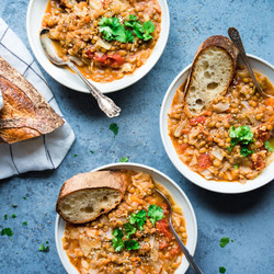 Vegan Instant Pot Lentil And Cabbage Soup
