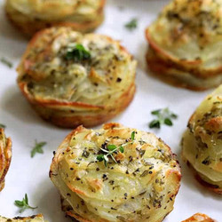 Garlic Herb Muffin Pan Potato Galette Recipe