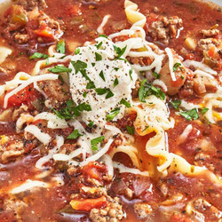 Easy Slow Cooker Lasagna Soup