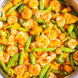 Sweet-and-sour Shrimp And Vegetable Stir Fry