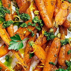 Roasted Carrot &amp; Whipped Feta Tart