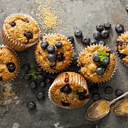 Flourless Blueberry Muffins