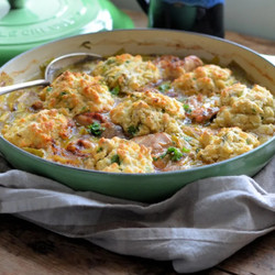 Leek &amp; Chicken Casserole With Baked Dumplings