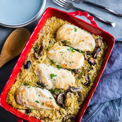 Baked Chicken With Orzo