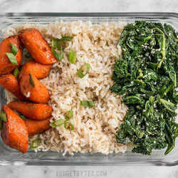 Maple Miso Roasted Carrot Meal Prep