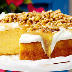 Lemon Yoghurt Cake With Walnut-honey Drizzle