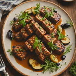 Roasted Seitan With Aubergine