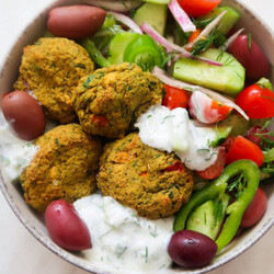 Mediterranean Baked Falafel Bowls | Vegetarian Meal Prep