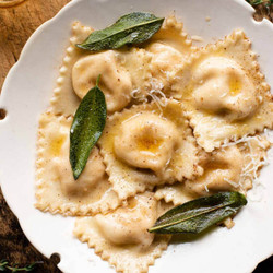 Butternut Squash Ravioli With Brown Butter And Sage Sauce