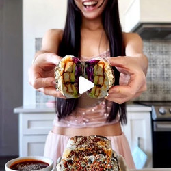 Crispy Rice Paper Gimbap Roll With Gochujang Tofu &amp; Seaweed