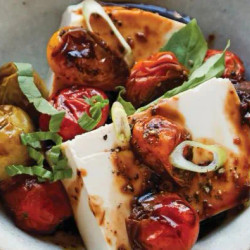 Silken Tofu With Soy-sauced Tomatoes